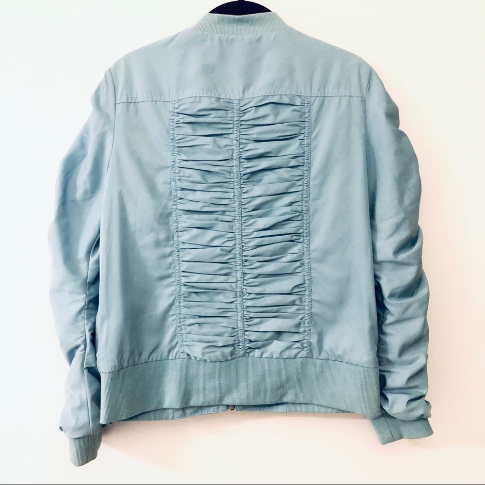Solo Moda Ruched Bomber Jacket - Picture 6 of 8